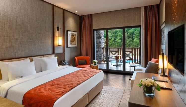 DELUXE ODA, BÜYÜK YATAKLI, ORMAN VE BİYOLOJİK GÖLET MANZARALI 